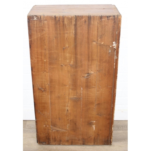 6 - Quirky antique pine drawer repurposed as a cupboard or bedside cabinet, 58cm x 32cm x 101cm
