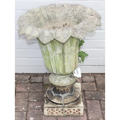 320 - Two antique garden urns, the largest 52cm diameter x 67cm tall [2]