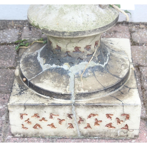 320 - Two antique garden urns, the largest 52cm diameter x 67cm tall [2]