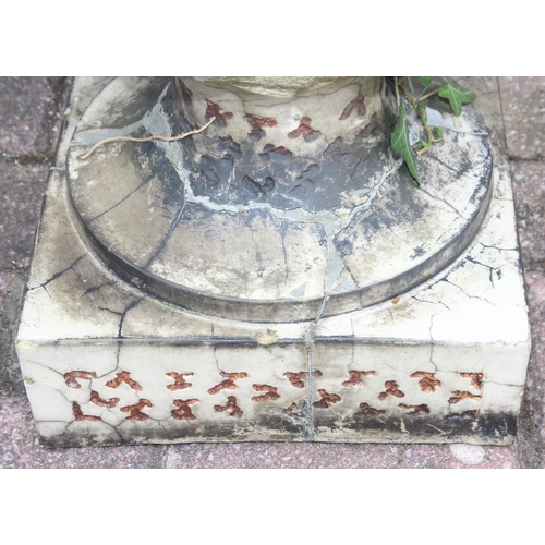 320 - Two antique garden urns, the largest 52cm diameter x 67cm tall [2]