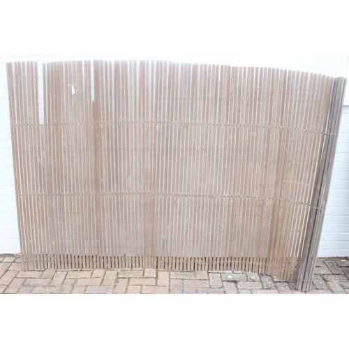 321 - Three rolls of wooden garden dividers, the largest 160cm x 270cm [3]