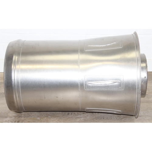 199E - A modern metal aeroplane engine cowling, polished metal finish, would make an ideal table base with ... 