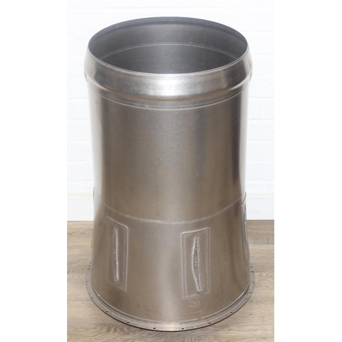 199E - A modern metal aeroplane engine cowling, polished metal finish, would make an ideal table base with ... 