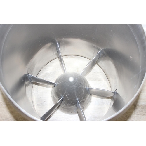 199E - A modern metal aeroplane engine cowling, polished metal finish, would make an ideal table base with ... 