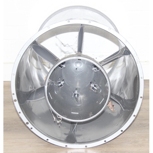 199F - A modern metal aeroplane engine cowling, silver painted metal finish, would make an ideal table base... 