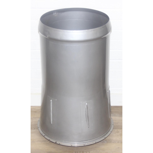 199F - A modern metal aeroplane engine cowling, silver painted metal finish, would make an ideal table base... 