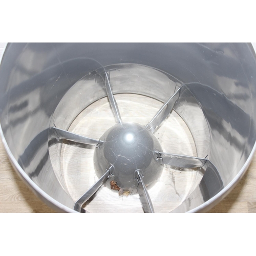 199F - A modern metal aeroplane engine cowling, silver painted metal finish, would make an ideal table base... 