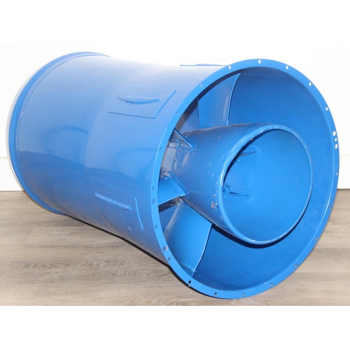 199G - A modern metal aeroplane engine cowling, blue painted metal finish, would make an ideal table base w... 