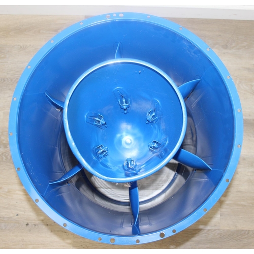 199G - A modern metal aeroplane engine cowling, blue painted metal finish, would make an ideal table base w... 