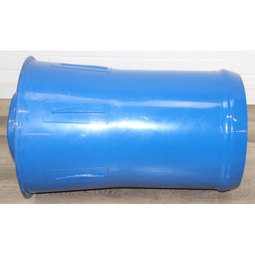 199G - A modern metal aeroplane engine cowling, blue painted metal finish, would make an ideal table base w... 