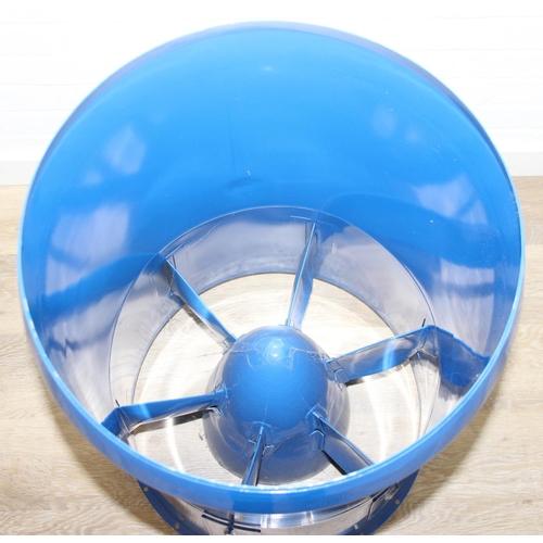 199G - A modern metal aeroplane engine cowling, blue painted metal finish, would make an ideal table base w... 