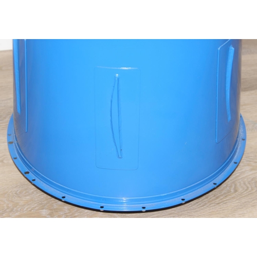 199G - A modern metal aeroplane engine cowling, blue painted metal finish, would make an ideal table base w... 