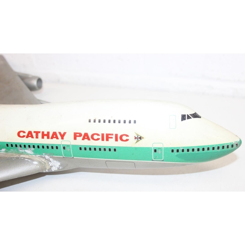 683 - Model of a Boeing 747-267B built by Skyland Models with Cathay Pacific livery, 69cm x 61cm