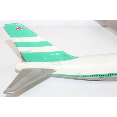683 - Model of a Boeing 747-267B built by Skyland Models with Cathay Pacific livery, 69cm x 61cm