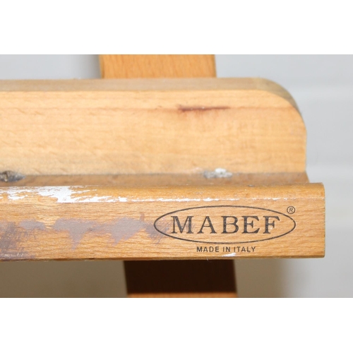 49 - Mabef of Italy - a vintage adjustable artist's floor standing easel, 55cm x 163cm (folded)