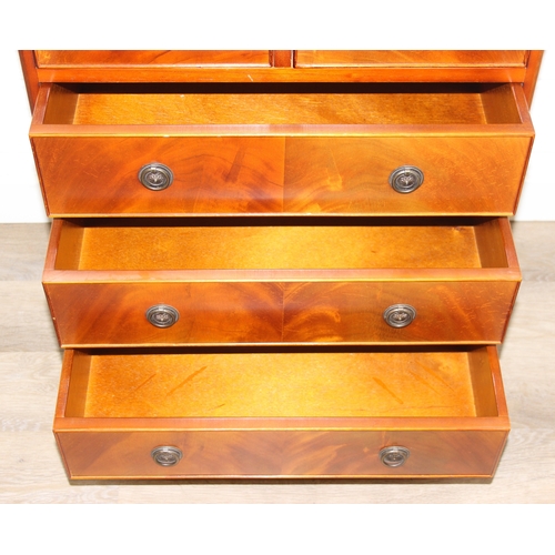 111 - A Georgian style two over three chest of drawers with ring handles, 20th century, 62cm x 38cm x 77cm