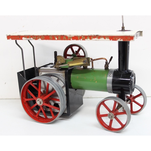 684 - Vintage Mamod traction engine T.E.1, with accessories and original box, box 27cm x 15cm x 18cm