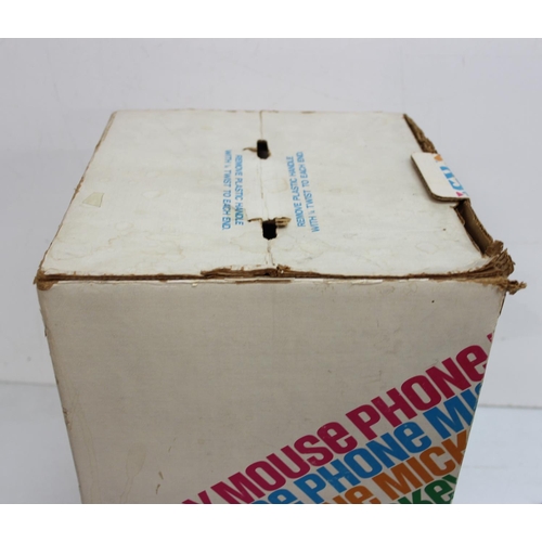 685 - 1976 Mickey Mouse push button phone, complete with box, manual and booklet. Model TMIF 8000 by Deco-... 