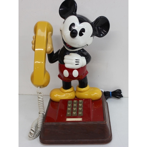 685 - 1976 Mickey Mouse push button phone, complete with box, manual and booklet. Model TMIF 8000 by Deco-... 