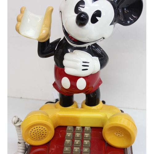 685 - 1976 Mickey Mouse push button phone, complete with box, manual and booklet. Model TMIF 8000 by Deco-... 