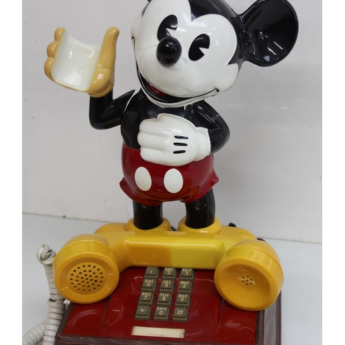 685 - 1976 Mickey Mouse push button phone, complete with box, manual and booklet. Model TMIF 8000 by Deco-... 