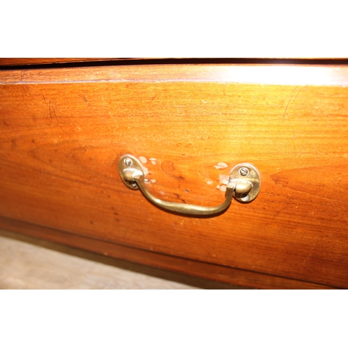 83 - An unusual antique window seat or ottoman with floral upholstered top and long drawer to base, made ... 