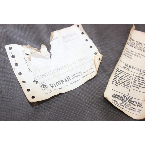 70 - An antique style telephone table and a similar designed set of six upholstered button back chairs, t... 