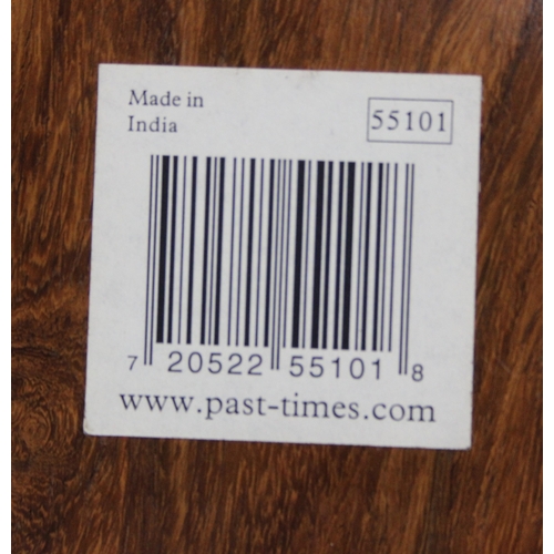 115 - A vintage wooden serving tray or butler's tray on stand, 54cm x 36cm x 77cm