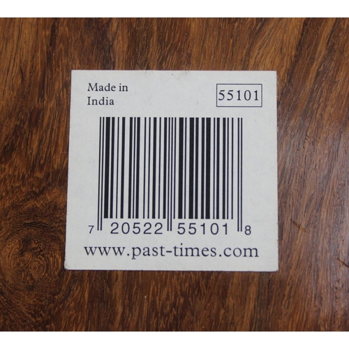 115 - A vintage wooden serving tray or butler's tray on stand, 54cm x 36cm x 77cm