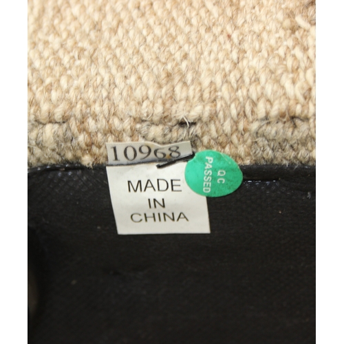 93 - A very large antique style footstool with kilim style top and turned ebonised legs, 220cm x 45cm x 5... 