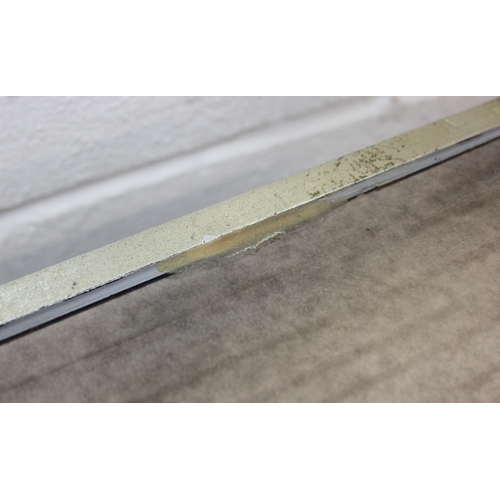 103 - An unusual gilt and distressed mirrored three drawer chest of drawers with glass handles, 91cm x 51c... 