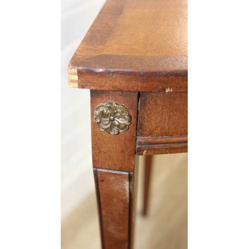 106 - A modern demi-lune side table of Regency design and a retro style hardwood magazine rack, the table ... 