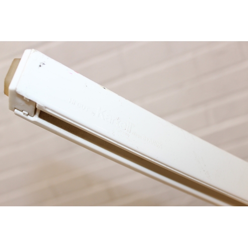 50 - Philip Starck for Kartell Hi-Cut stacking chair in white with green back, suitable for indoor or out... 