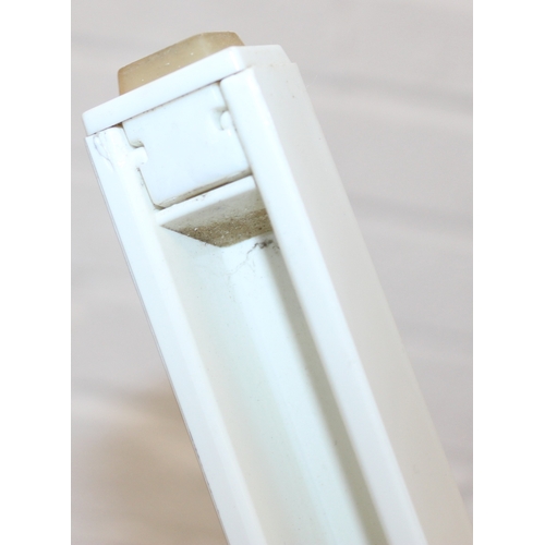 50 - Philip Starck for Kartell Hi-Cut stacking chair in white with green back, suitable for indoor or out... 