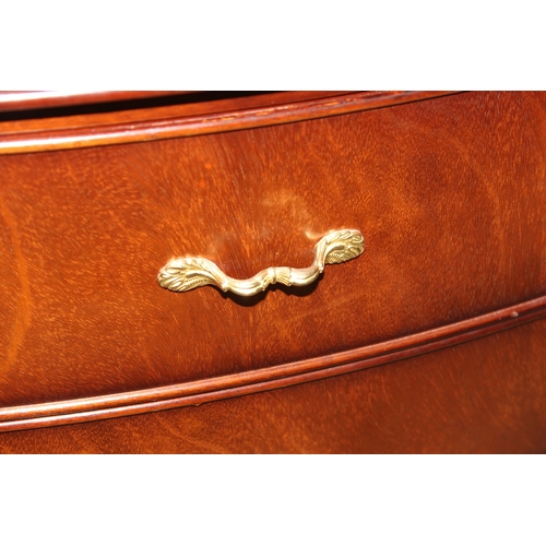 68 - A modern three drawer chest of drawers with decorative brass handles, 51cm x 49cm x 73cm