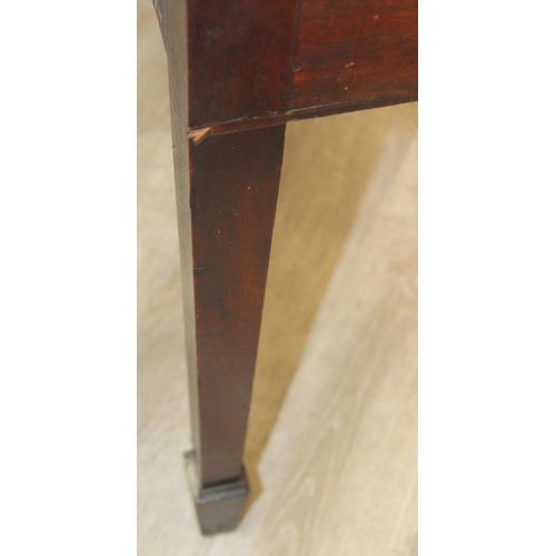 119 - A Regency period mahogany bow fronted sideboard with five drawers and brass handles, 121cm x 68cm x ... 