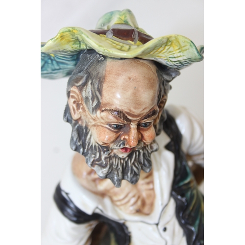 280 - Two decorative figural table lamps with shades, one by B. Merti, the other Capodimonte and a Capodim... 