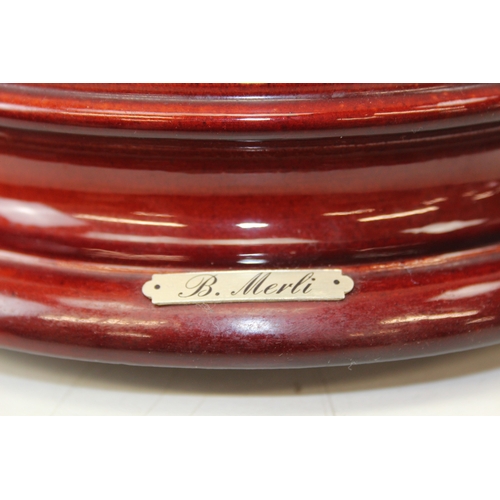 280 - Two decorative figural table lamps with shades, one by B. Merti, the other Capodimonte and a Capodim... 