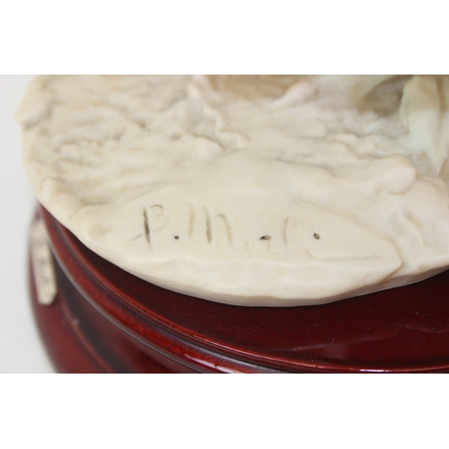 280 - Two decorative figural table lamps with shades, one by B. Merti, the other Capodimonte and a Capodim... 