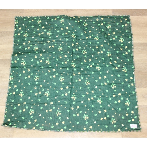 249 - Patchwork Quilts - a modern handmade patchwork quilt or blanket, mainly green and brown colours with... 