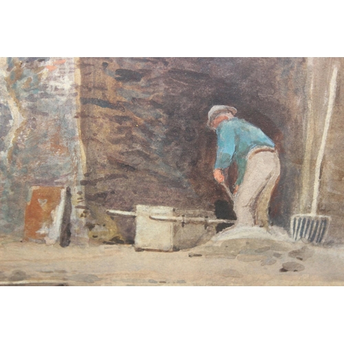 366 - John Pedder R.I. (British, 1850-1929)watercolour depicting a horse and cart with men working,unsig... 