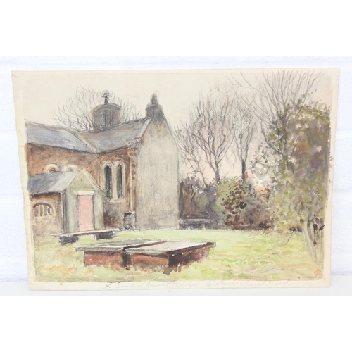 377D - John Pedder R.I. (British, 1850-1929)
Two watercolours on paper depicting Stalmine Church in Lancash... 