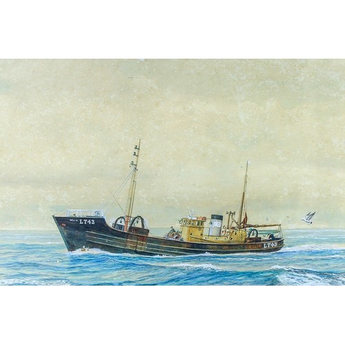 403 - C. Holmes (20th century)Watercolour of the fishing boat 