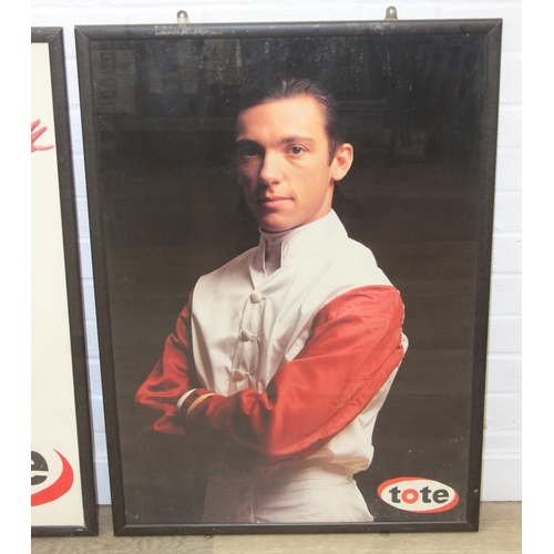 436 - Two Frankie Dettori related posters advertising Tote, each 88cm x 63cm, framed [2]