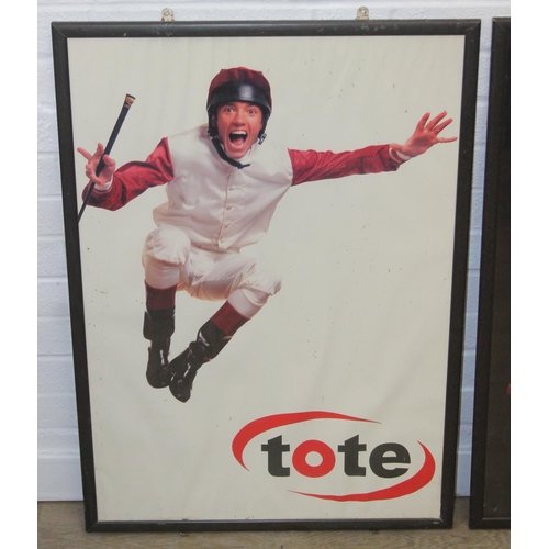436 - Two Frankie Dettori related posters advertising Tote, each 88cm x 63cm, framed [2]