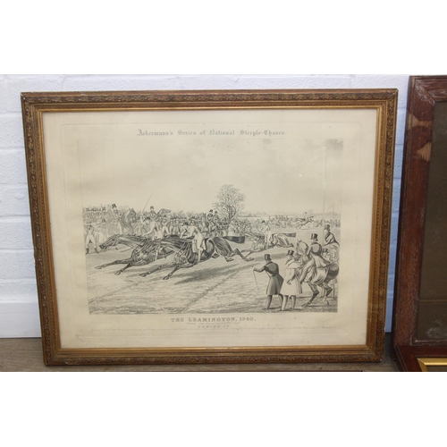 437 - Four assorted hunting related prints to inc one after Cecil Aldin, Ackermann's Series of National St... 