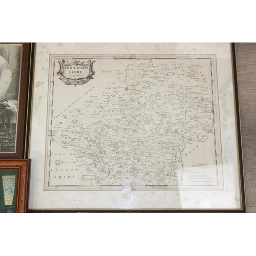 438 - Six assorted pictures and prints to inc two large ribbed framed prints after W. Dendy-Sadler, an ant... 