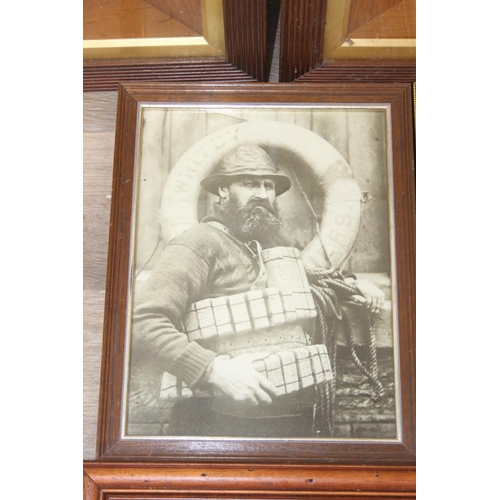 438 - Six assorted pictures and prints to inc two large ribbed framed prints after W. Dendy-Sadler, an ant... 