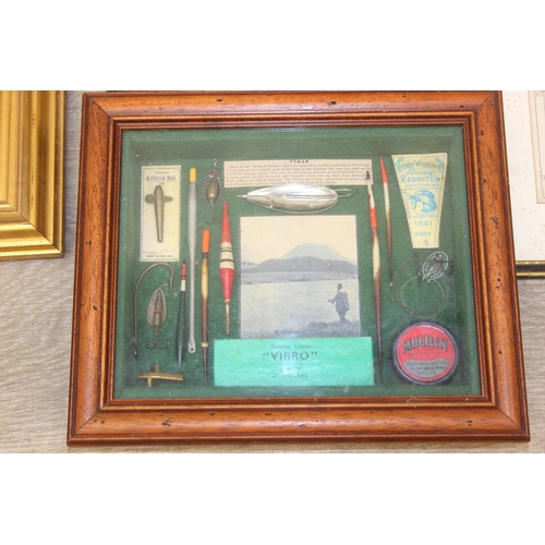 438 - Six assorted pictures and prints to inc two large ribbed framed prints after W. Dendy-Sadler, an ant... 