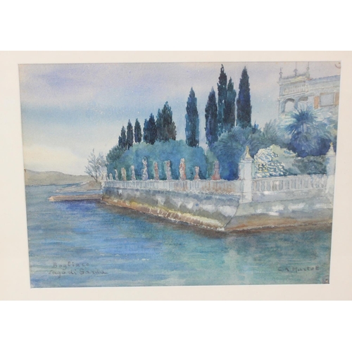 443 - An antique coloured print in decorative gilt frame, believed to be Herbert Spencer (1820-1903), 36cm... 